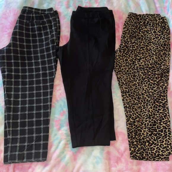 3 pair Joan Rivers cropped leggings - Picture 2 of 9